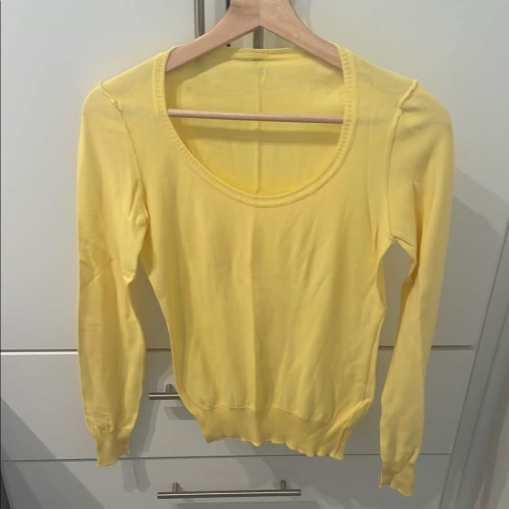 United Colors Of Benetton Yellow Crew Neck Sweater